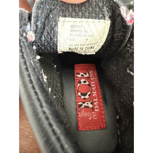 Vtg 1990s Disney 101 Dalmations Baby Toddler Shoes Sz 7 W 90s Kid Movie Cartoon - Picture 4 of 9